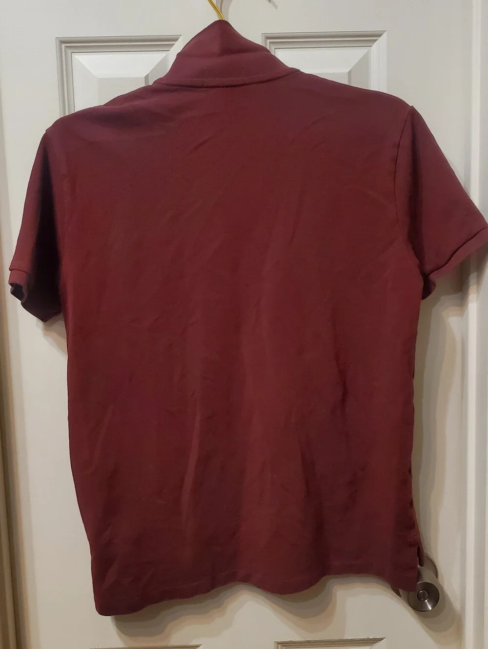 Polo by Ralph Lauren Burgundy Polo Shirt with Bear Patch Size Medium